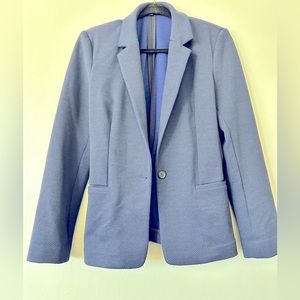 Blue and black knitted blazer